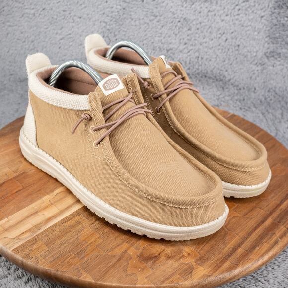 Hey Dude Men’s Wally Mid Salt N Stone Lightweight Boot Tan Size 8 - Picture 1 of 6